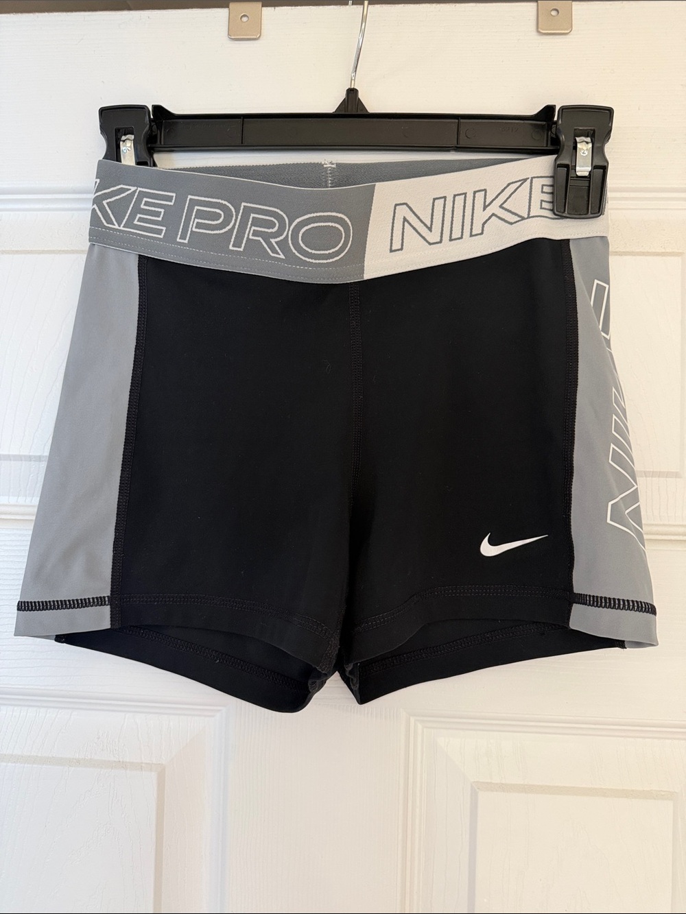 Nike Black and Gray Pro Bike Shorts